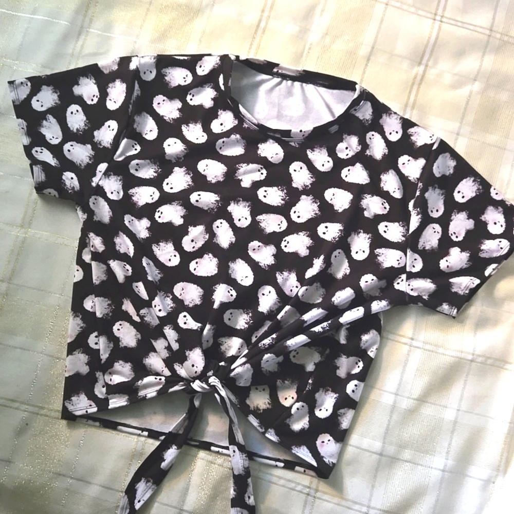 EUC Blackmilk Ghosties Crop Top - Picture 4 of 8
